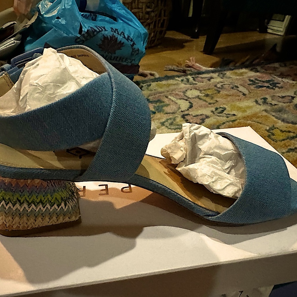 Brand New in Box Katy Perry Albee Denim Sandals
